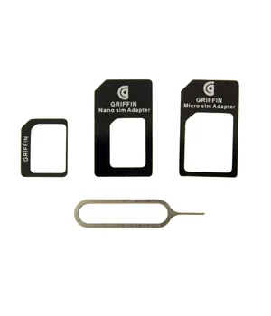 Комплект переходников "Griffin" для Nano/Micro SIM + iСкрепка Комплект переходников "Griffin" для Nano/Micro SIM + iСкрепка