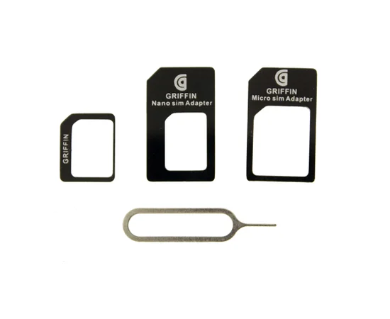 Комплект перехідників "Griffin" для Nano / Micro SIM + iСкрепка