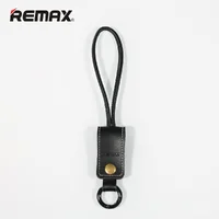 Lightning USB кабель-брелок "Remax Western" 33cm чорний для iPhone / iPod / iPad