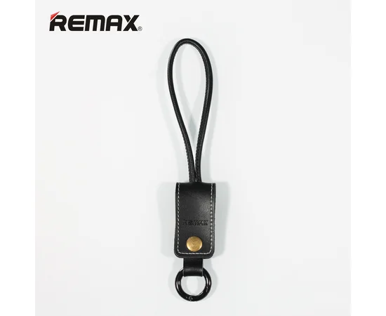 Lightning USB кабель-брелок "Remax Western" 33cm черный для iPhone/iPod/iPad