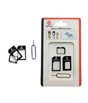 Комплект переходников "Griffin" для Nano/Micro SIM + iСкрепка Комплект переходников "Griffin" для Nano/Micro SIM + iСкрепка
