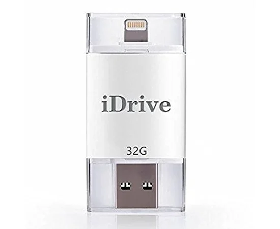 iDRIVE 32GB / Флешка для iPhone / Флеш накопитель для iPad / Lightning + USB + microUSB