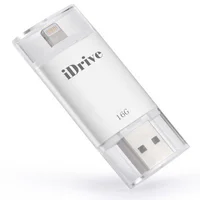 iDRIVE 16GB / Флеш накопитель для iPhone / Lightning + USB + microUSB