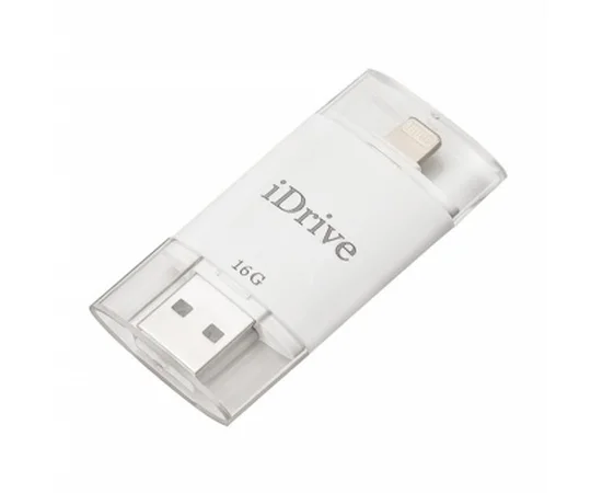 iDRIVE 16GB / Флеш накопитель для iPhone / Lightning + USB + microUSB