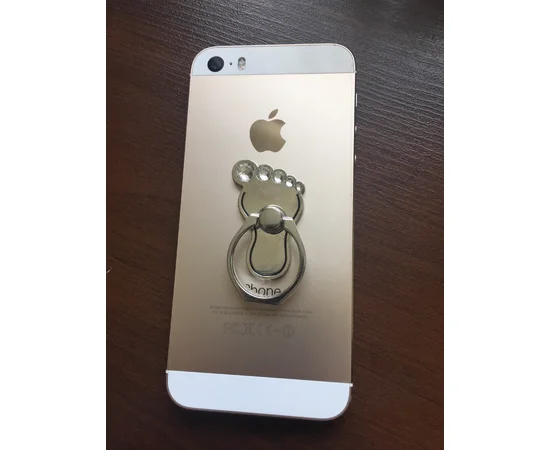Кольцо-держатель "Нога" серебряное для iPhone