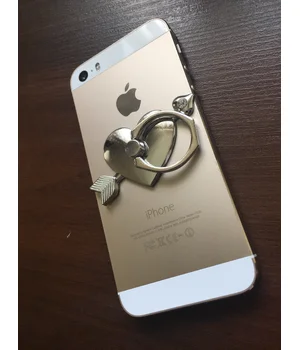 Кольцо-держатель "Сердце" серебряное для iPhone Кольцо-держатель "Сердце" серебряное для iPhone