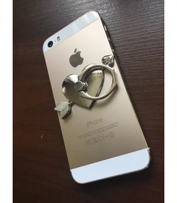 Кольцо-держатель "Сердце" серебряное для iPhone