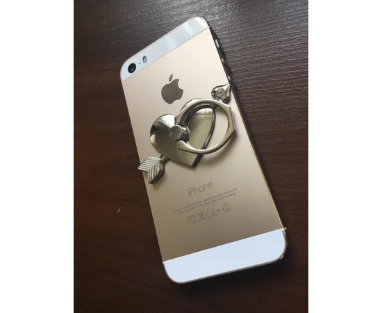 Кільце-тримач "Серце" срібне для iPhone