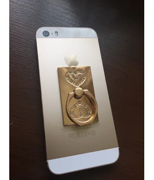 Кольцо-держатель "Сердечки" золотое для iPhone Кольцо-держатель "Сердечки" золотое для iPhone