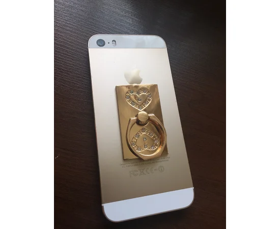 Кільце-тримач "Сердечка" золоте для iPhone