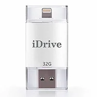 iDRIVE 32GB / Флешка для iPhone / Флеш накопитель для iPad / Lightning + USB + microUSB