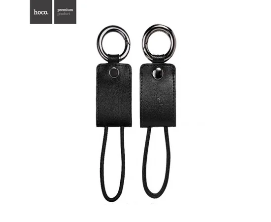 Lightning USB кабель-брелок "Hoco" UPL19 черный для iPhone/iPod/iPad