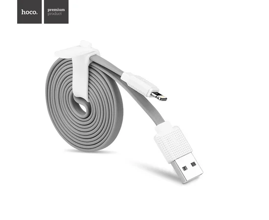 Lightning USB кабель "Hoco" UPL18 серый 1.2m для iPhone/iPod/iPad