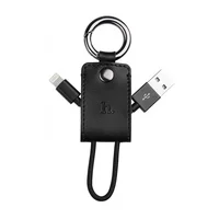 Lightning USB кабель-брелок "Hoco" UPL19 чорний для iPhone / iPod / iPad