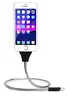 Lightning USB кабель-держатель "Flexible" серебряный 0.5m для iPhone/iPod/iPad