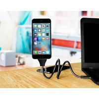 Lightning USB кабель-держатель "Flexible" Rose Gold 0.5m для iPhone/iPod/iPad