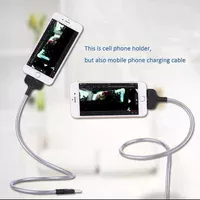 Lightning USB кабель-держатель "Flexible" золотой 0.5m для iPhone/iPod/iPad