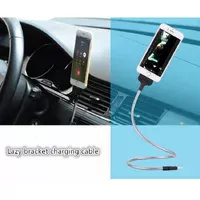 Lightning USB кабель-держатель "Flexible" золотой 0.5m для iPhone/iPod/iPad