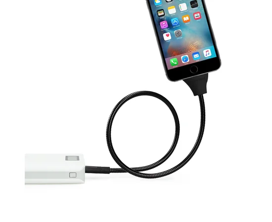 Lightning USB кабель-держатель "Flexible" золотой 0.5m для iPhone/iPod/iPad