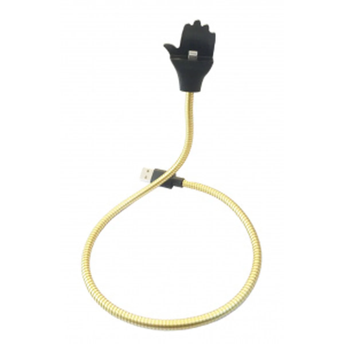 Lightning USB кабель-держатель "Flexible" золотой 0.5m для iPhone/iPod/iPad