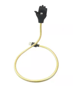 Lightning USB кабель-тримач "Flexible" золотий 0.5m для iPhone / iPod / iPad