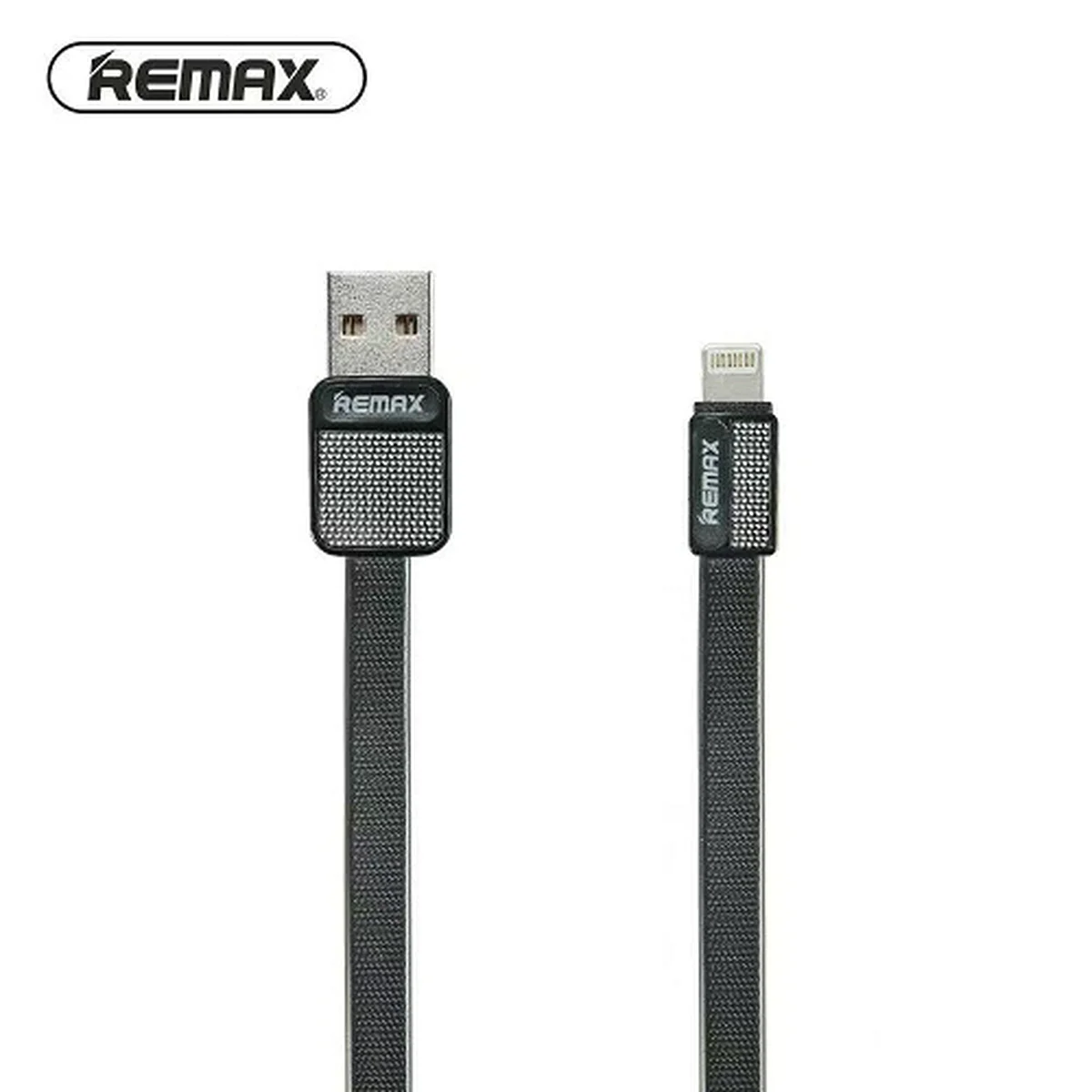 Lightning USB кабель "Remax Metal" 1m черный для iPhone/iPod/iPad
