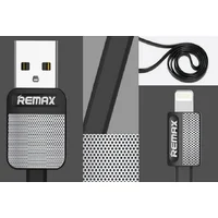 Lightning USB кабель "Remax Metal" 1m черный для iPhone/iPod/iPad