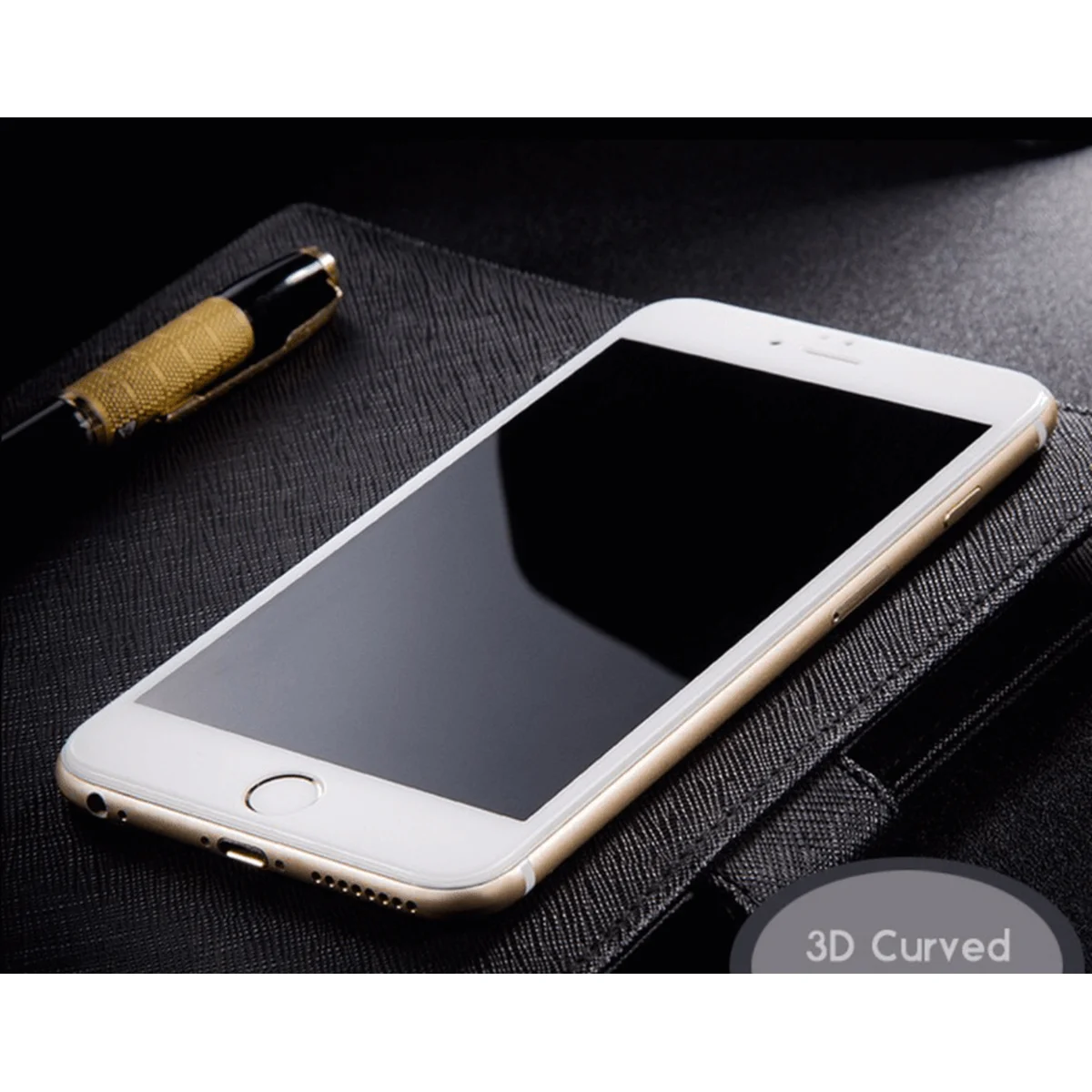 Защитное 3D стекло "Mr.Yes" 0.33mm белое для iPhone 7 Plus/8 Plus