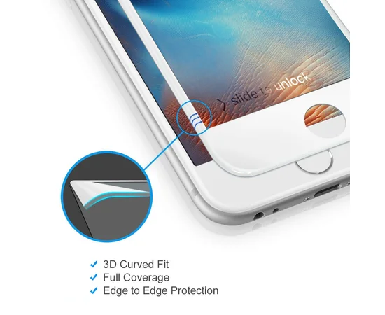 Захисне 3D скло "Mr.Yes" 0.33mm біле для iPhone 7/8