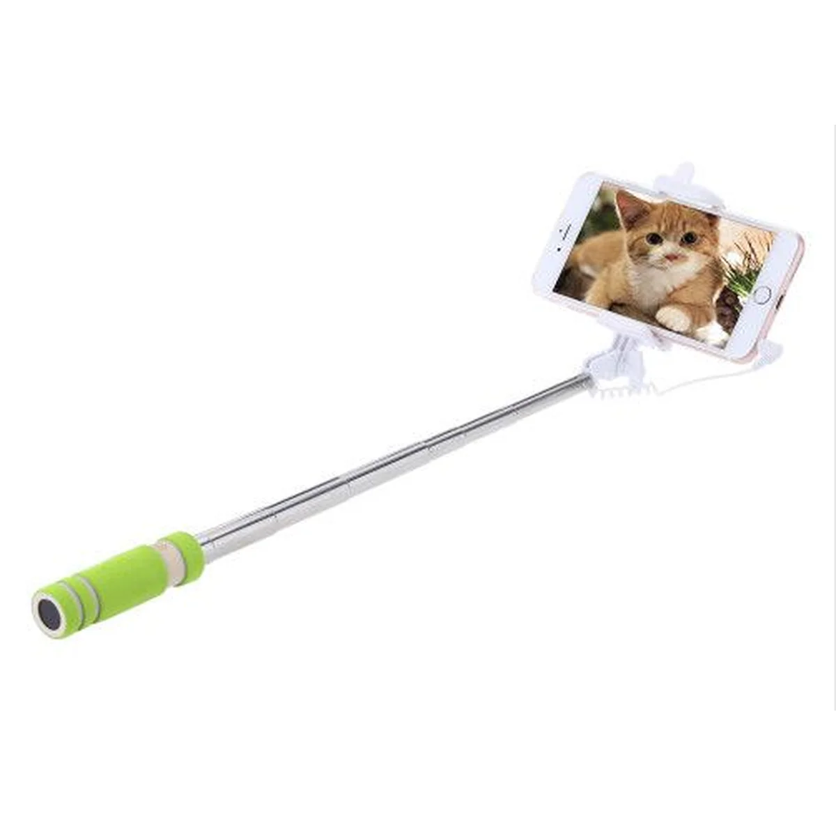 Компактный зеленый монопод для "селфи" 14-48 см