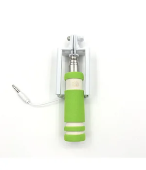 Компактный зеленый монопод для "селфи" 14-48 см Компактный зеленый монопод для "селфи" 14-48 см