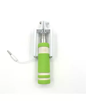 Компактный зеленый монопод для "селфи" 14-48 см Компактный зеленый монопод для "селфи" 14-48 см