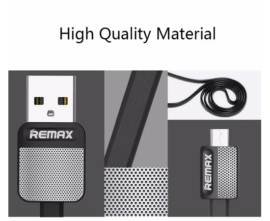 Micro-USB кабель "Remax" Metal 1m черный