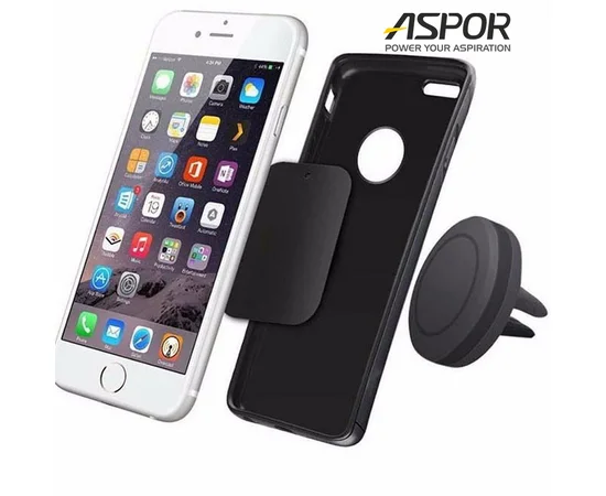 Магнітний автомобільний тримач "Aspor" чорний