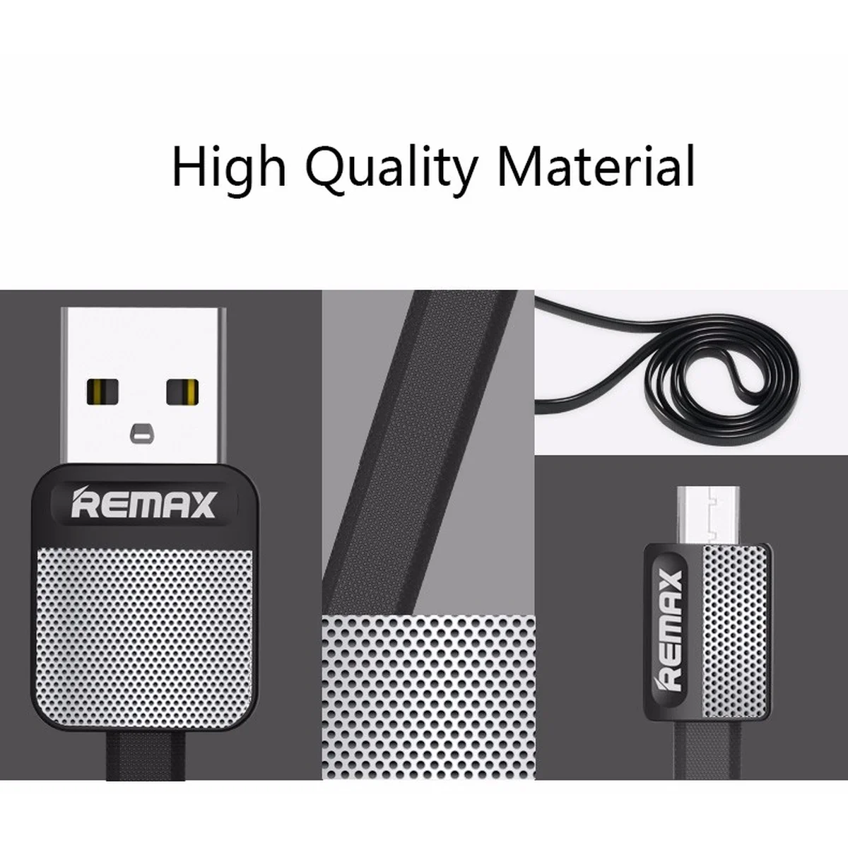 Micro-USB кабель "Remax" Metal 1m чорний