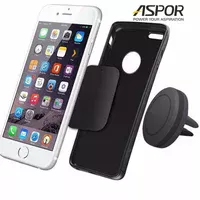 Магнитный автомобильный держатель "Aspor" черный