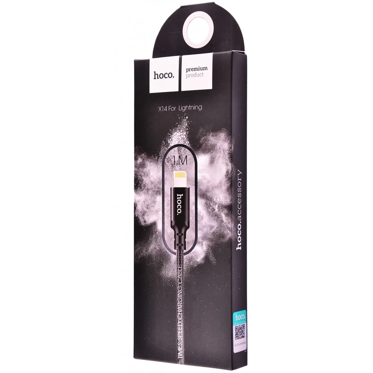 Lightning USB кабель "Hoco" x14 черный 1m для iPhone/iPod/iPad