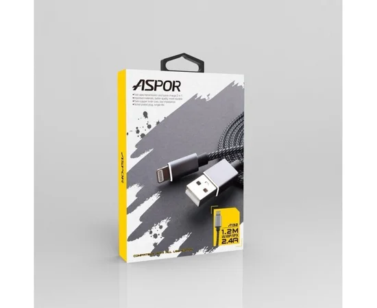 Lightning USB кабель "Aspor" A132 1.2m для iPhone/iPod/iPad