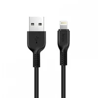 Lightning USB кабель "Hoco" x20 чорний 1m для iPhone / iPod / iPad