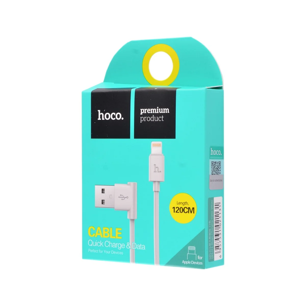 Lightning USB кабель "Hoco" UPL11 білий 1m для iPhone / iPod / iPad