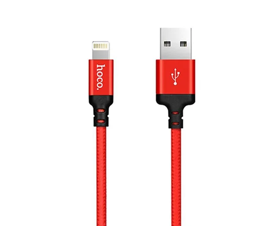 Lightning USB кабель "Hoco" x14 красный 1m для iPhone/iPod/iPad