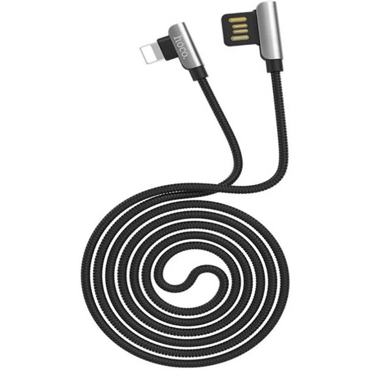Lightning USB кабель "Hoco" U42 чорний 1.2m для iPhone / iPod / iPad