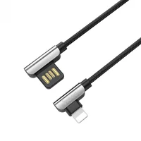 Lightning USB кабель "Hoco" U42 чорний 1.2m для iPhone / iPod / iPad