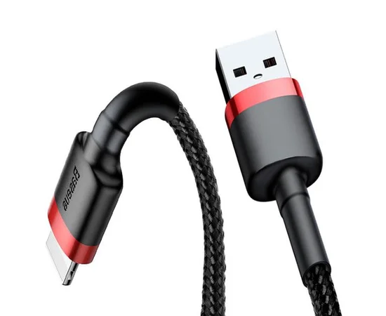 Lightning USB кабель "Baseus" Cafule красный 2m для iPhone/iPod/iPad