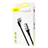 Lightning USB кабель "Baseus" U-shaped чорний 1m для iPhone / iPod / iPad