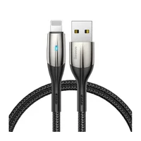 Lightning USB кабель "Baseus" Horizontal черный 0.5m для iPhone/iPod/iPad