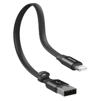 Lightning USB кабель "Baseus" Nimble чорний 0.23m для iPhone / iPod / iPad