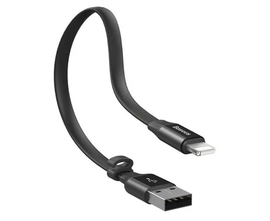 Lightning USB кабель "Baseus" Nimble черный 0.23m для iPhone/iPod/iPad