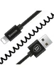Lightning USB кабель "Baseus" Elastic пружина черный 1.6m для iPhone/iPod/iPad