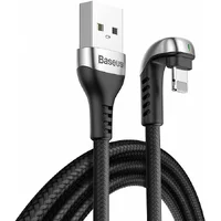 Lightning USB кабель "Baseus" U-shaped чорний 1m для iPhone / iPod / iPad